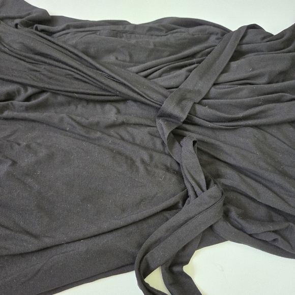 Nom Maternity Tessa Maternity‎ Nursing Wrap Dress Black Small Bamboo Jersey Knit - Picture 13 of 13